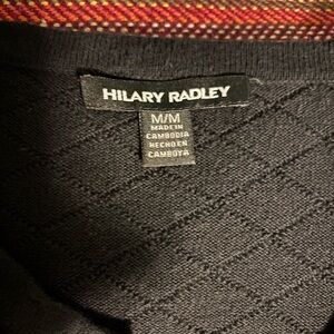 Hilary Radley Charcoal Diamond Pattern Top